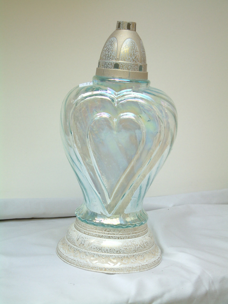 Grave Lantern LED Candle Lamp Light Granite Angel